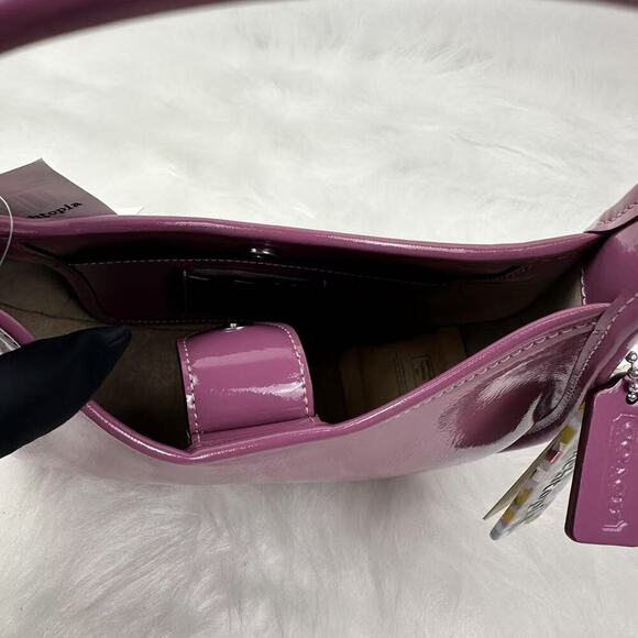 Coach Ergo Shoulder Bag In Coachtopia Leather In Lilac Berry Purple CQ003 NWT - Picture 5 of 7